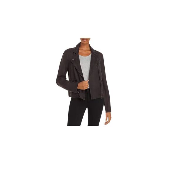 Rails Moto Jacket charcoal grey linen blend size XS - Picture 1 of 10